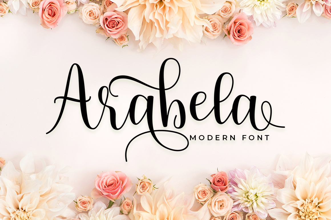 Arabela Script — wedding font preview