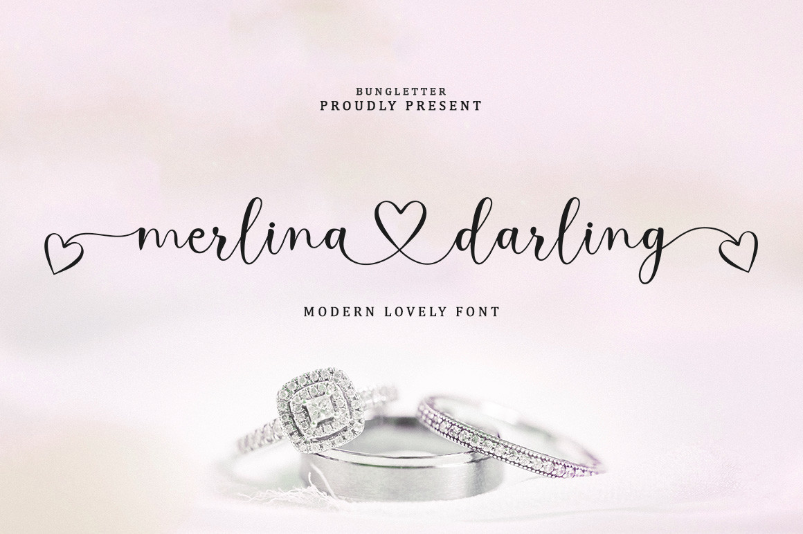 Merlina Darling — wedding font preview